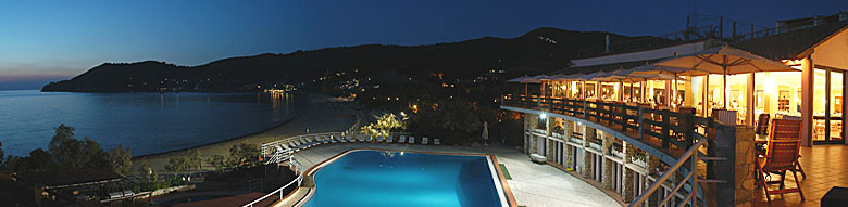 Hermitage pool by night